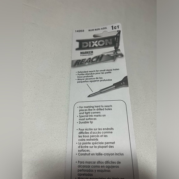 Dixon 14201 Reach Deep Hole Permanent Marker, 1-Count, Black - Picture 6 of 6